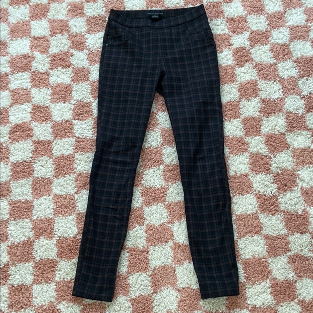 Anthropologie Plaid Trouser Leggings!